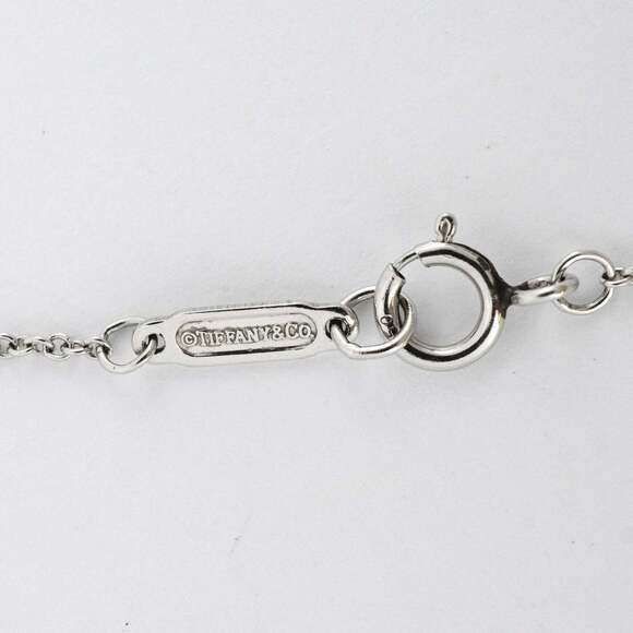 Tiffany necklace solitaire 1PD Pt950 platinum diamond ladies - Picture 4 of 8